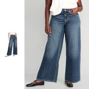 NWT OLD NAVY plus mid rise baggy wide leg jeans in myrtle (sz20)